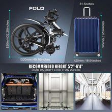 Cargar imagen en el visor de la galería, BICICLETA ELECTRICA PLEGABLE RECREATIVA - Marca Ancheer - RUEDA 26 PULGADAS - AM4142