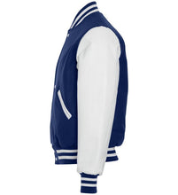 Cargar imagen en el visor de la galería, CHAMARRA DE LANA CON MANGAS DE MATERIAL VINILO - HOLLOWEY - AWARD JACKET
